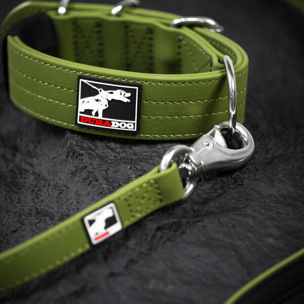DuraDog Waterproof Collar & Leash Bundle (Military Green)
